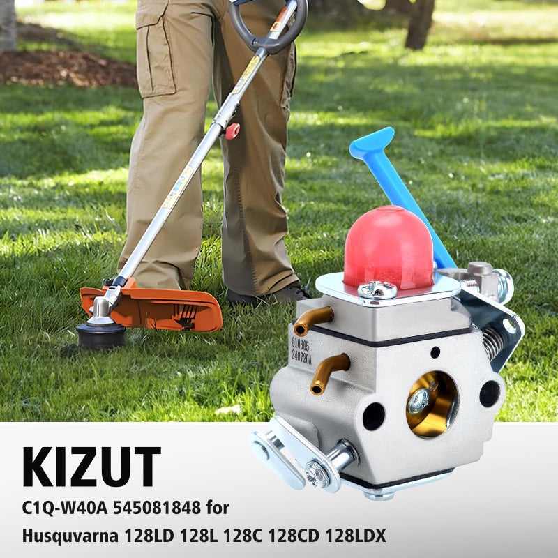 Kizut 128CD Carburetor for Husqvarna 128LD 128L 128C 128CD 128LDX 128R 128RJ 128DJX String Trimmer Brush Cutter Replace C1Q-W40A 545081848 - Image 3